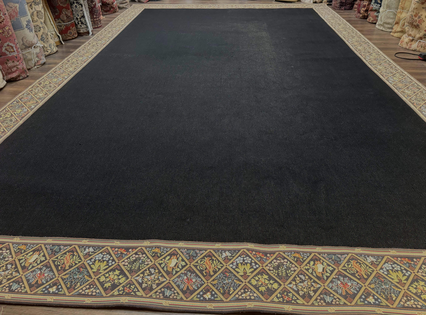 Palace Sized Stark Area Rug 12x19, Black Carpet - Nuvé