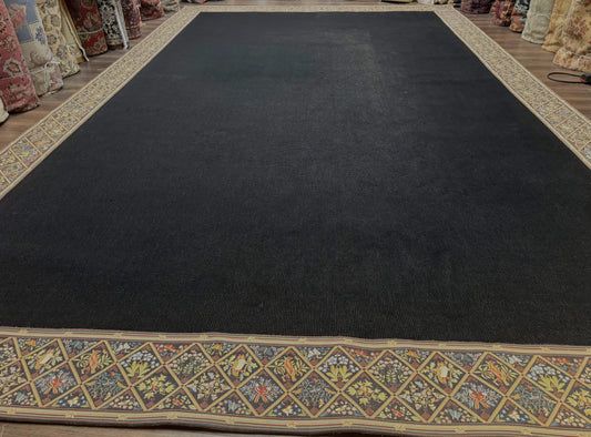Palace Sized Stark Area Rug 12x19, Black Carpet - Nuvé