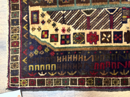 Balouch Rug 3x5, Afghan Carpet, City Pictorial - Nuvé