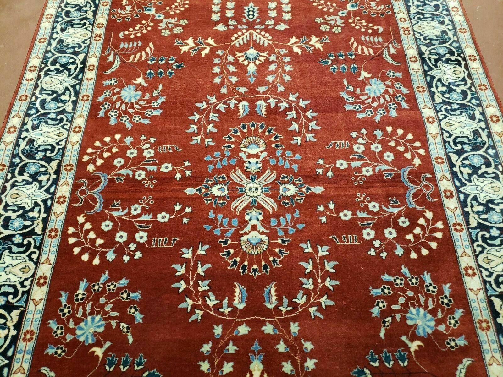 4' X 6' Vintage Handmade Pakistani Rug Highly Detailed Red - Nuvé