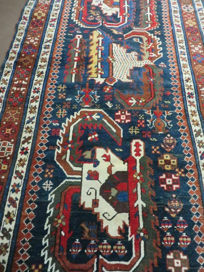 3' 7" X 14' Antique Handmade Caucasian Wool Rug Carpet Nice - Nuvé