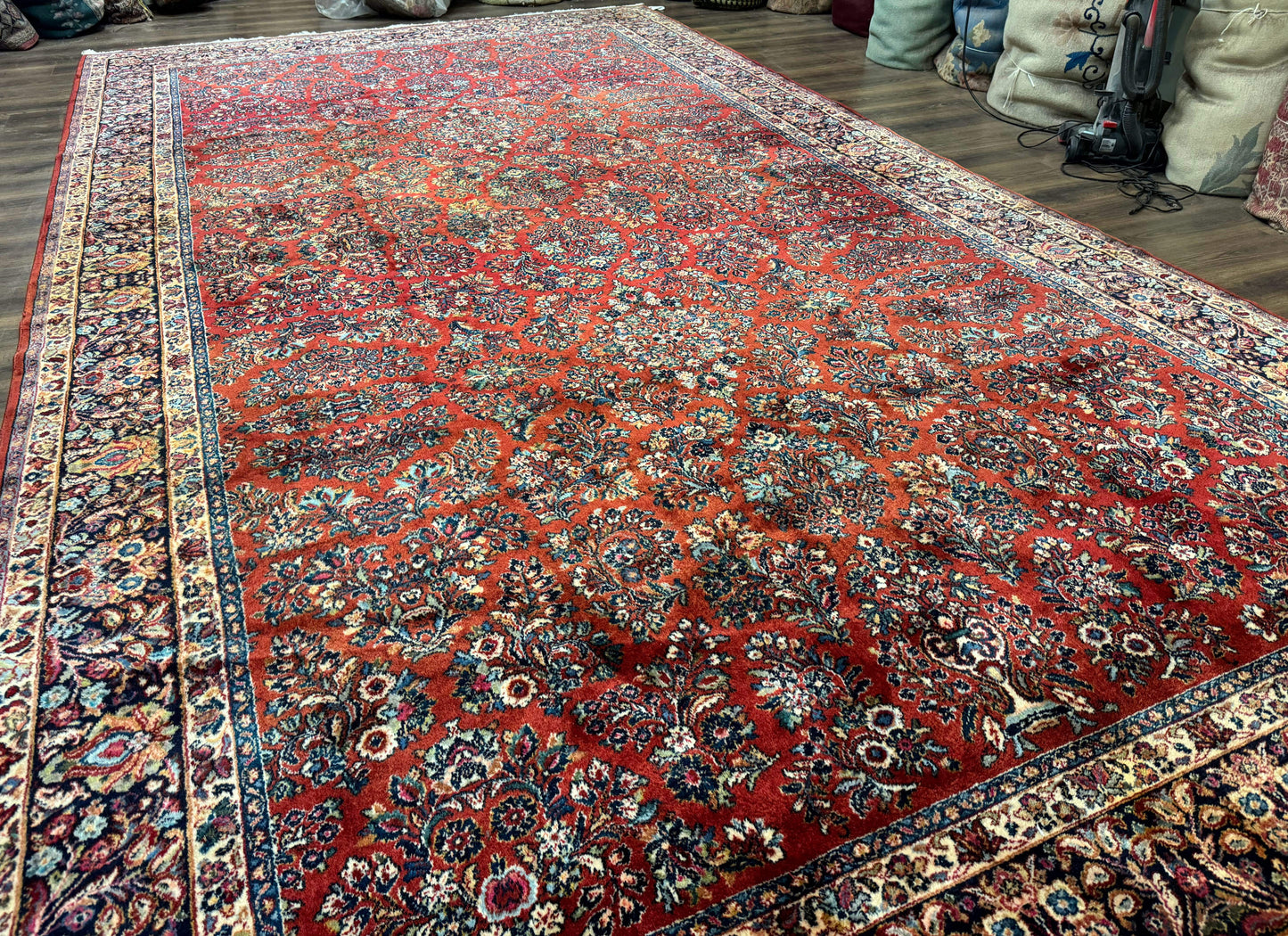 10x18 Karastan Sarouk Rug #785, Wool Large Palace Sized Vintage Karastan Carpet - Nuvé