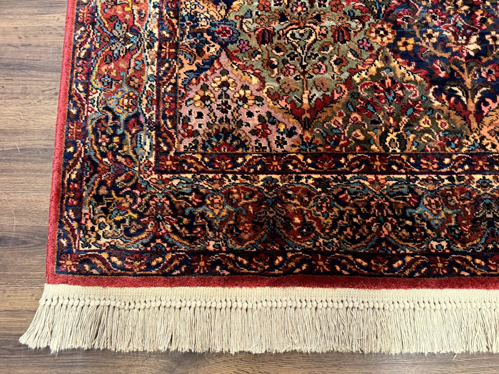 5.9 x 9 Karastan Rug Multicolor Panel Kirman #717, Original 700 Series, Wool - Nuvé