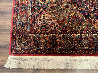 5.9 x 9 Karastan Rug Multicolor Panel Kirman #717, Original 700 Series, Wool - Nuvé