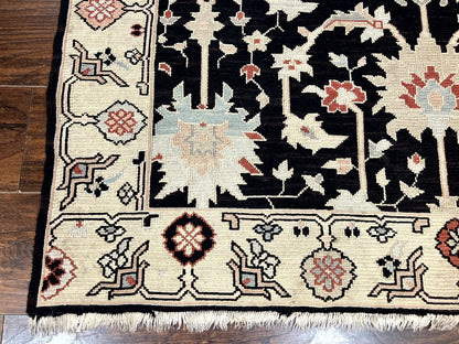 Turkish Flatweave Kilim Rug 3x5, Black, Handmade Vintage Wool Carpet - Nuvé