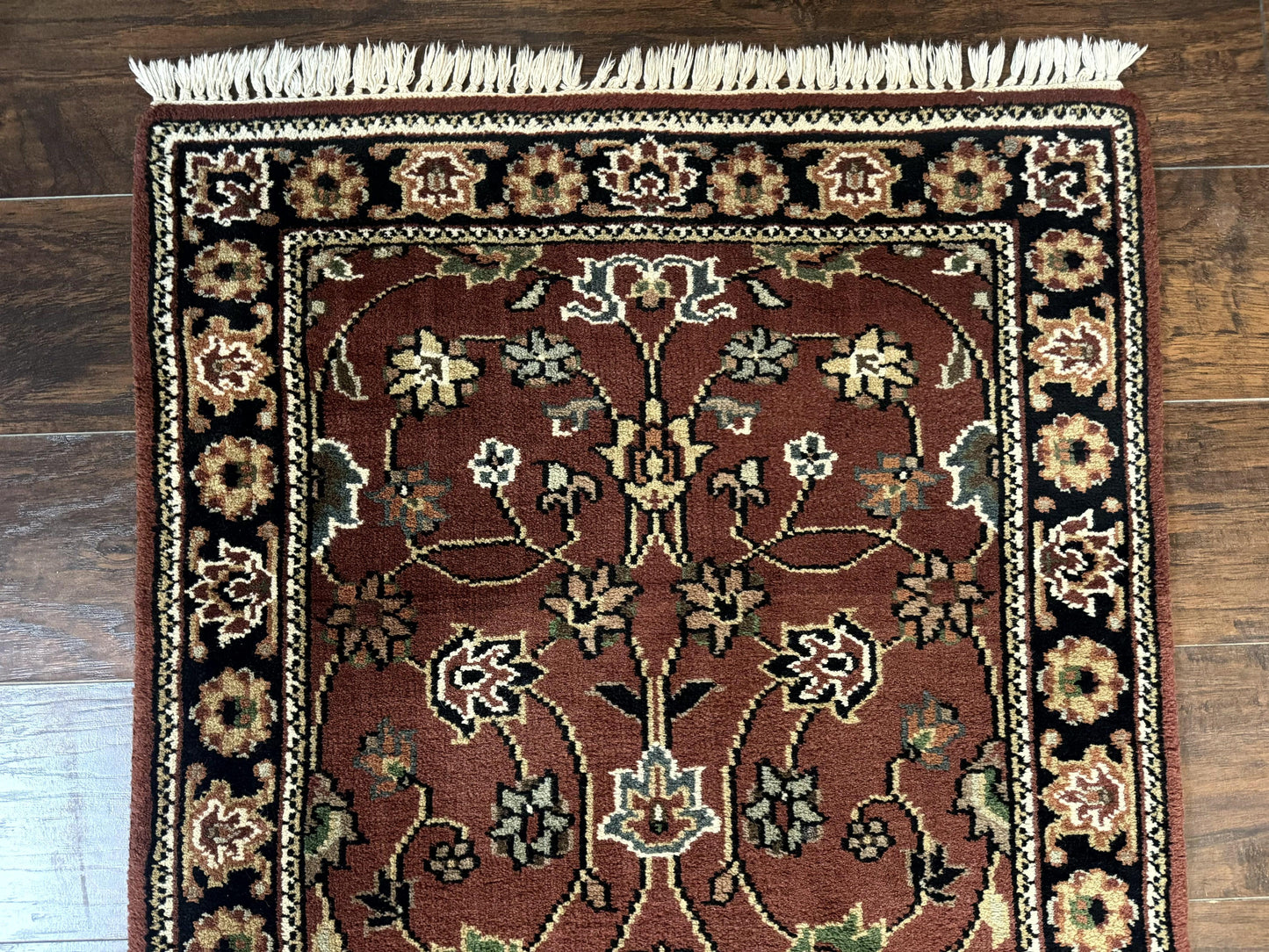 Indo Persian Sarouk Runner Rug 2.8 x 20 ft Runner for Hallway, Long Runner Rug, Handmade - Nuvé