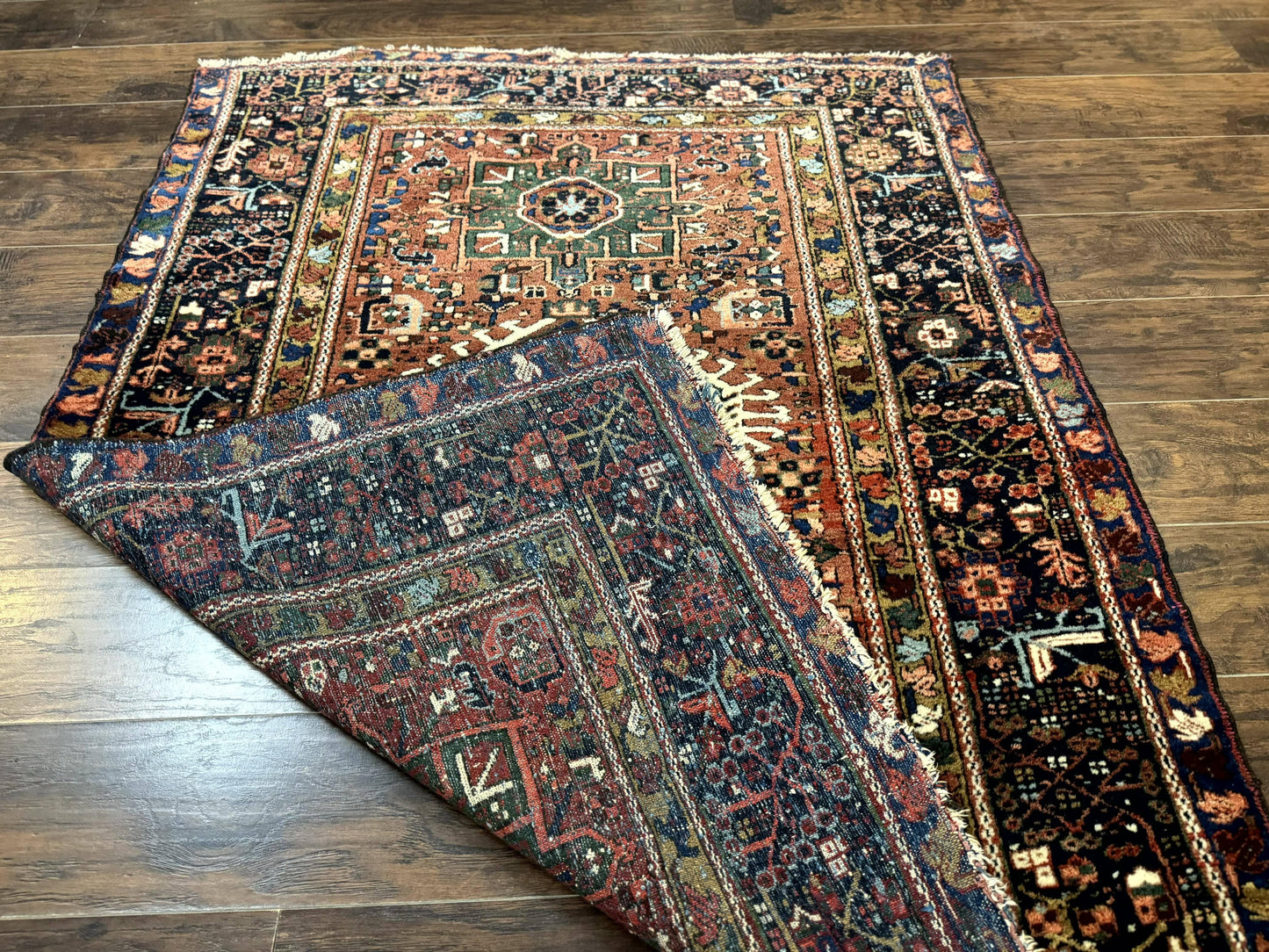 Antique Persian Karajeh Heriz Rug 5x6 - Nuvé