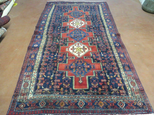 4' X 7' Antique Handmade Turkish Wool Rug Nice # 638 - Nuvé