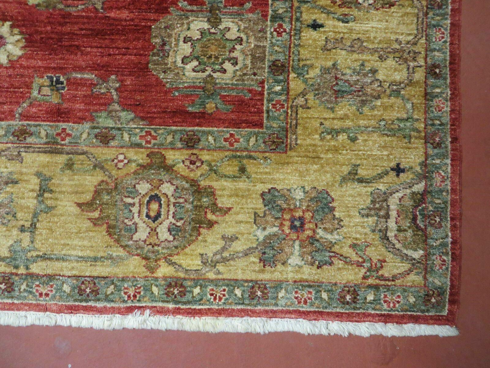 6.5' X 7' Vintage Handmade Egypt Agra Wool Rug Carpet Square Beauty - Nuvé