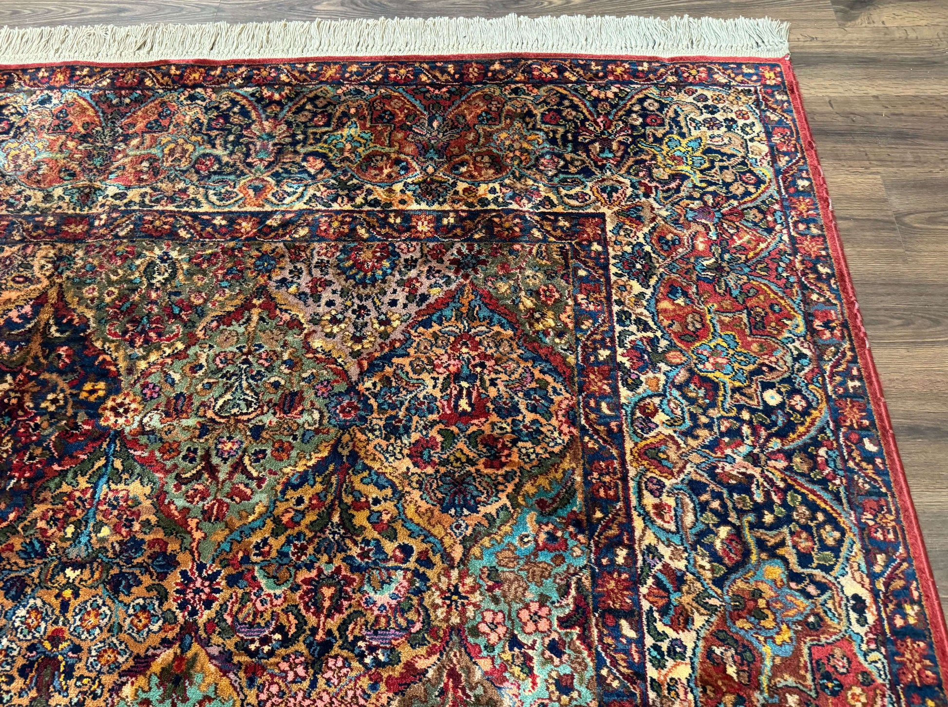 Karastan Rug 8.8 x 10.6, Multicolor Panel Kirman Rug #717, Wool - Nuvé