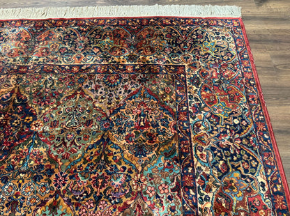 Karastan Rug 8.8 x 10.6, Multicolor Panel Kirman Rug #717, Wool - Nuvé