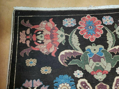 4' 5" X 16' 1" Antique Karabagh Caucasian Rug Handmade Wool Carpet Organic Dye - Nuvé