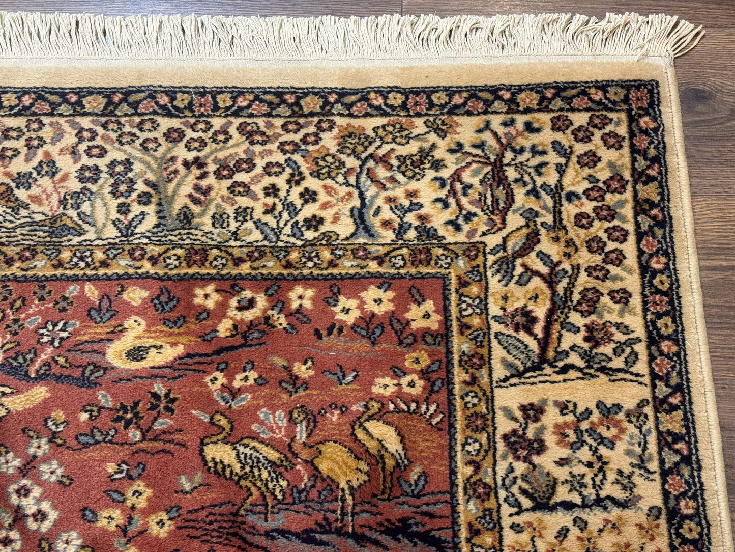 Persian Wool Rug 4x6, Tree of Life Animal Pictorials, Vintage, Power Loomed Ardakan Rug - Nuvé