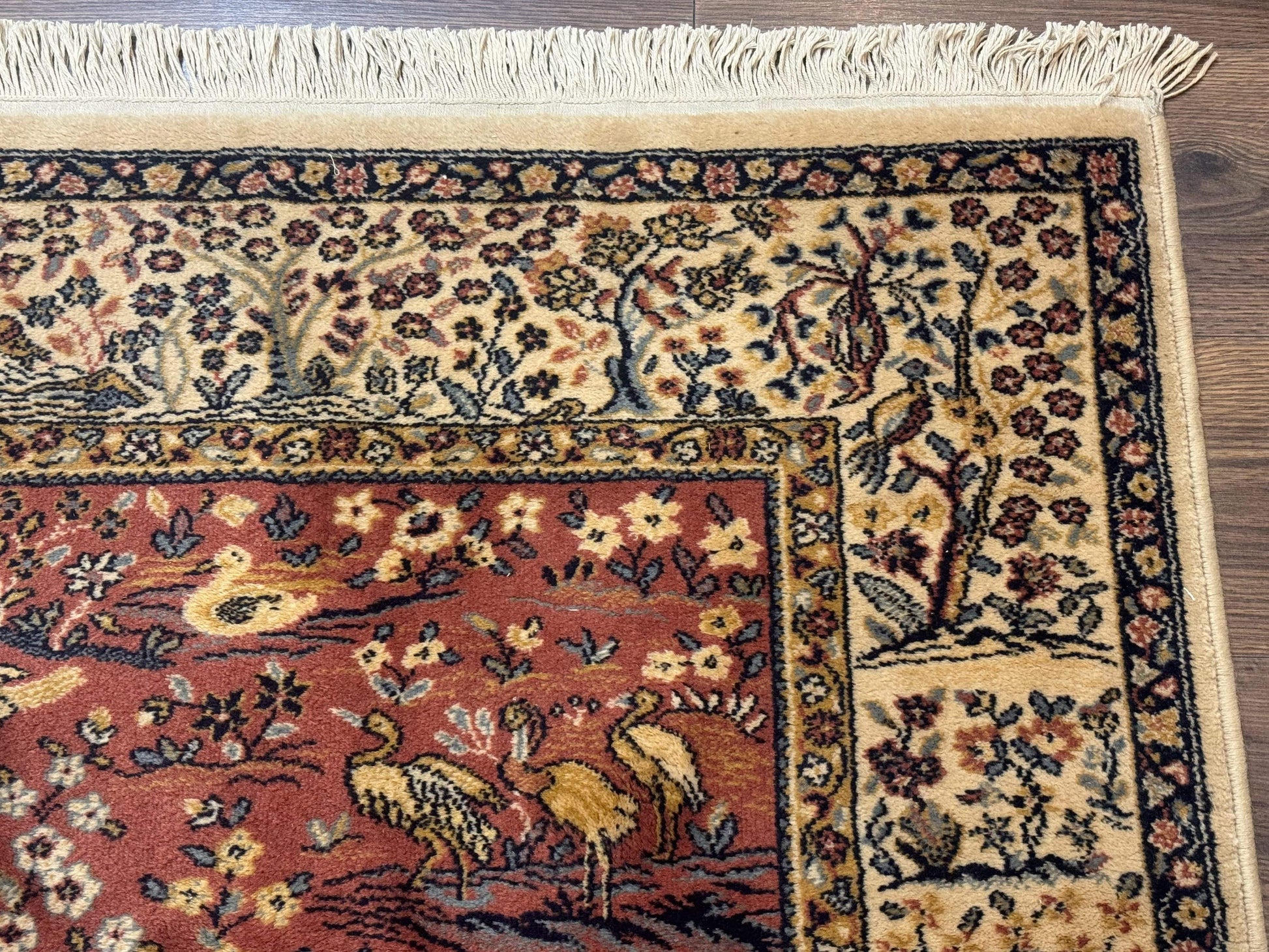 Persian Wool Rug 4x6, Tree of Life Animal Pictorials, Vintage, Power Loomed Ardakan Rug - Nuvé