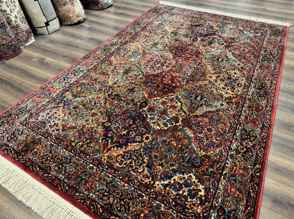 5.9 x 9 Karastan Rug Multicolor Panel Kirman #717, Original 700 Series, Wool - Nuvé