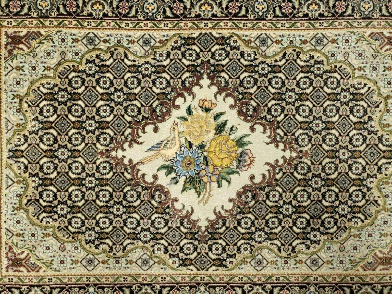 Small Persian Rug 2.4 x 3, Birds and Flowers, Finely Hand Knotted - Nuvé