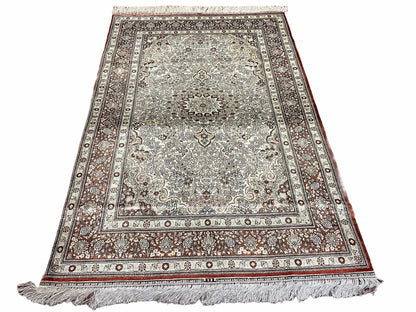 4' X 6' Vintage Fine Handmade Chinese Oriental Silk Rug 400 KPSI Wow - Nuvé