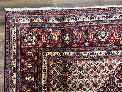 Persian Tabriz Rug 11x14 Navy Blue Herati Wool Carpet - Nuvé
