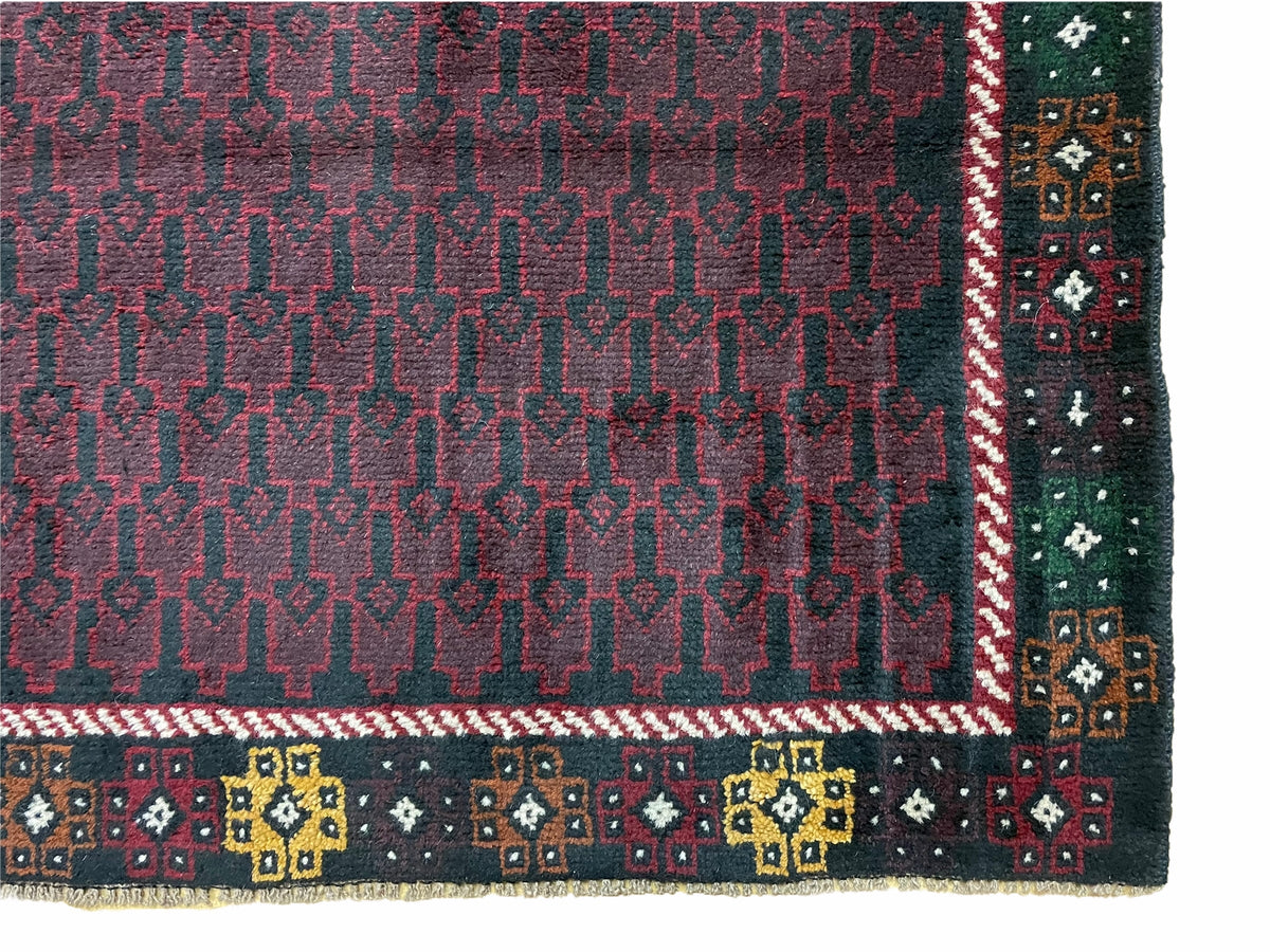 3 X 5 Vintage Handmade Tribal Wool Rug Baluchi Rug Afghan Rug Balouch Rug 3x4.7