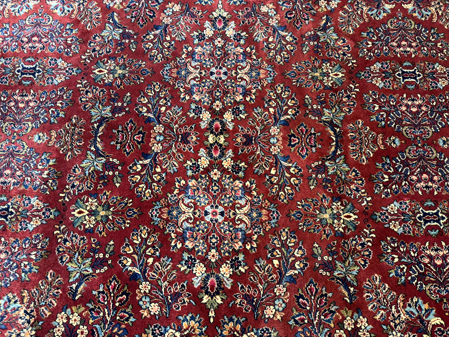 Karastan Rug 10x14, Red Sarouk #785, Wool Original 700 Series - Nuvé