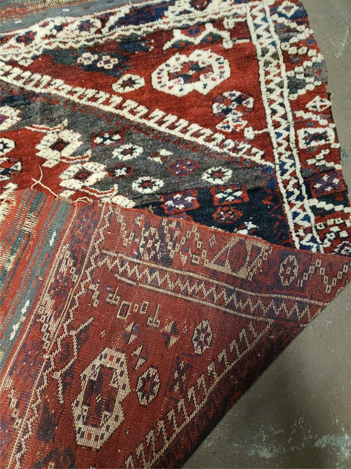 4' X 4' 4" Antique Handmade Turkish Oriental Bergema Wool Veg Dyes Tribal Collectible Rug - Nuvé