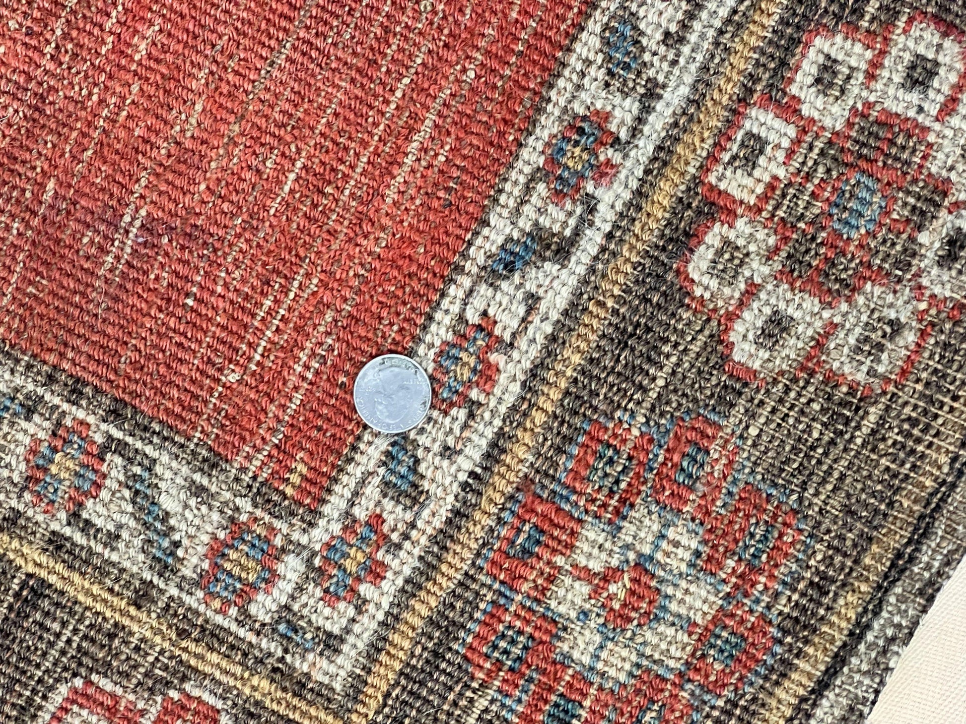 Antique Persian Bidjar Rug 4x8, Triple Medallions, Handmade Oriental Carpet, 1920s Rug, Wool Rug, Red - Nuvé