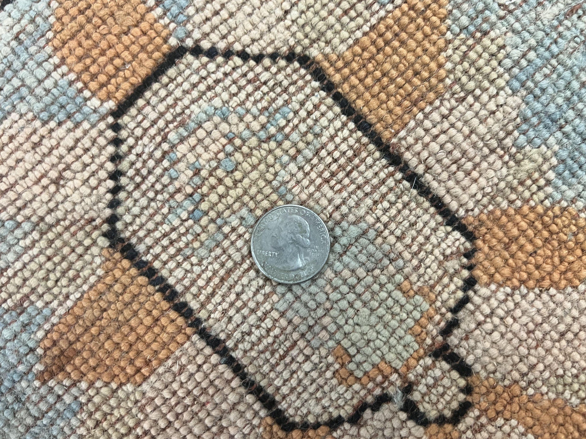 Turkish Oushak Rug 9x10, Farmhouse Rug, Beige & Light Blue - Nuvé