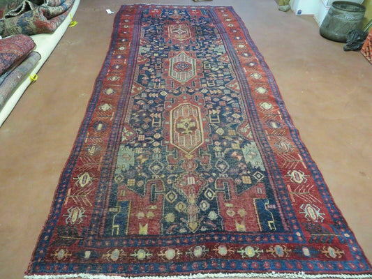 4' X 10' Antique Handmade Turkish Floral Tribal Oriental Wool Rug #627 - Nuvé