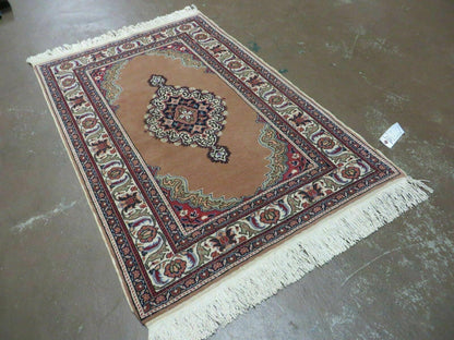 3' X 4' Vintage Handmade Turkish Kayseri Wool Cotton Rug Carpet Camel Hair Nice