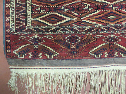 4' X 8' Antique Handmade Russian Bokhara Turkoman Yamud Wool Rug Carpet Nice
