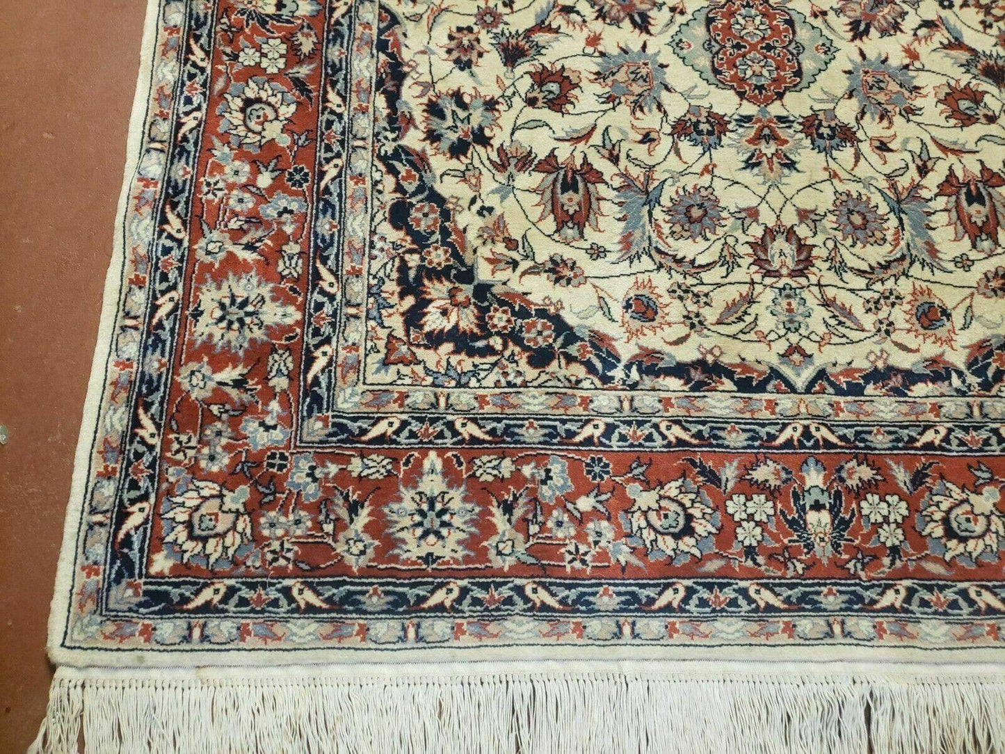 4' X 6' Handmade Ultra Fine Chinese Floral Oriental Wool Rug Hand Knotted Beige - Nuvé