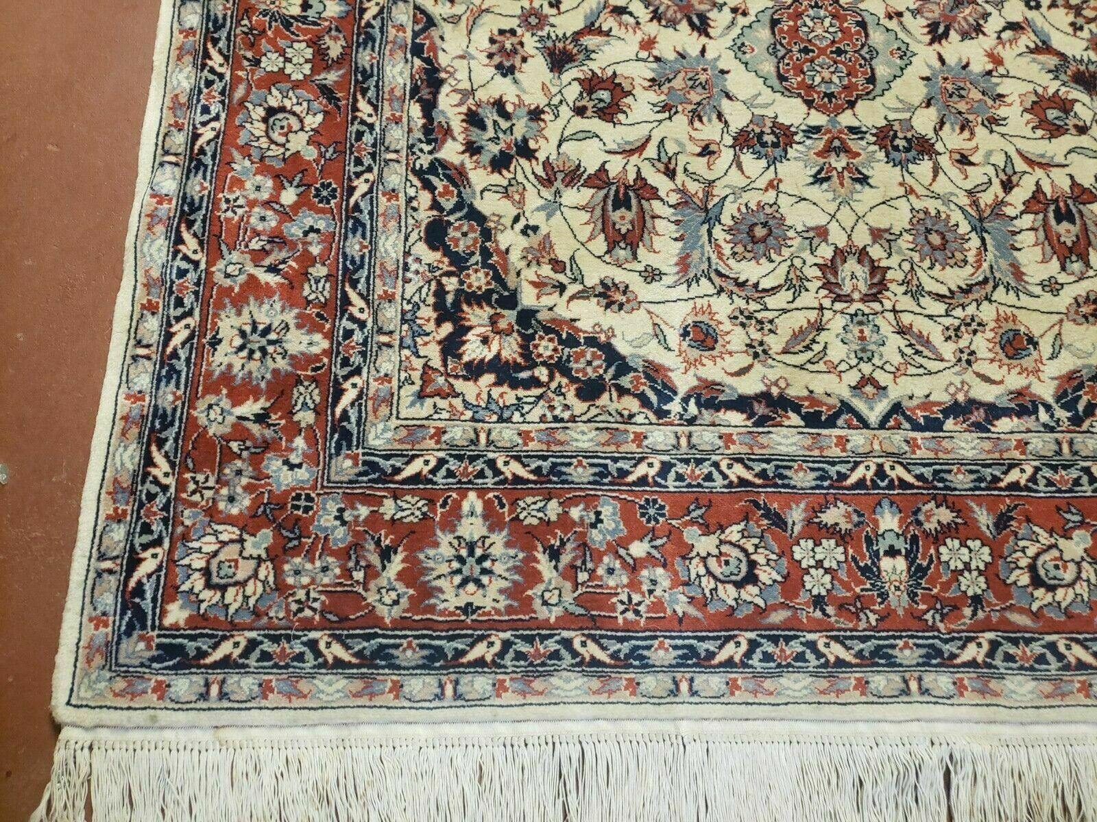 4' X 6' Handmade Ultra Fine Chinese Floral Oriental Wool Rug Hand Knotted Beige - Nuvé