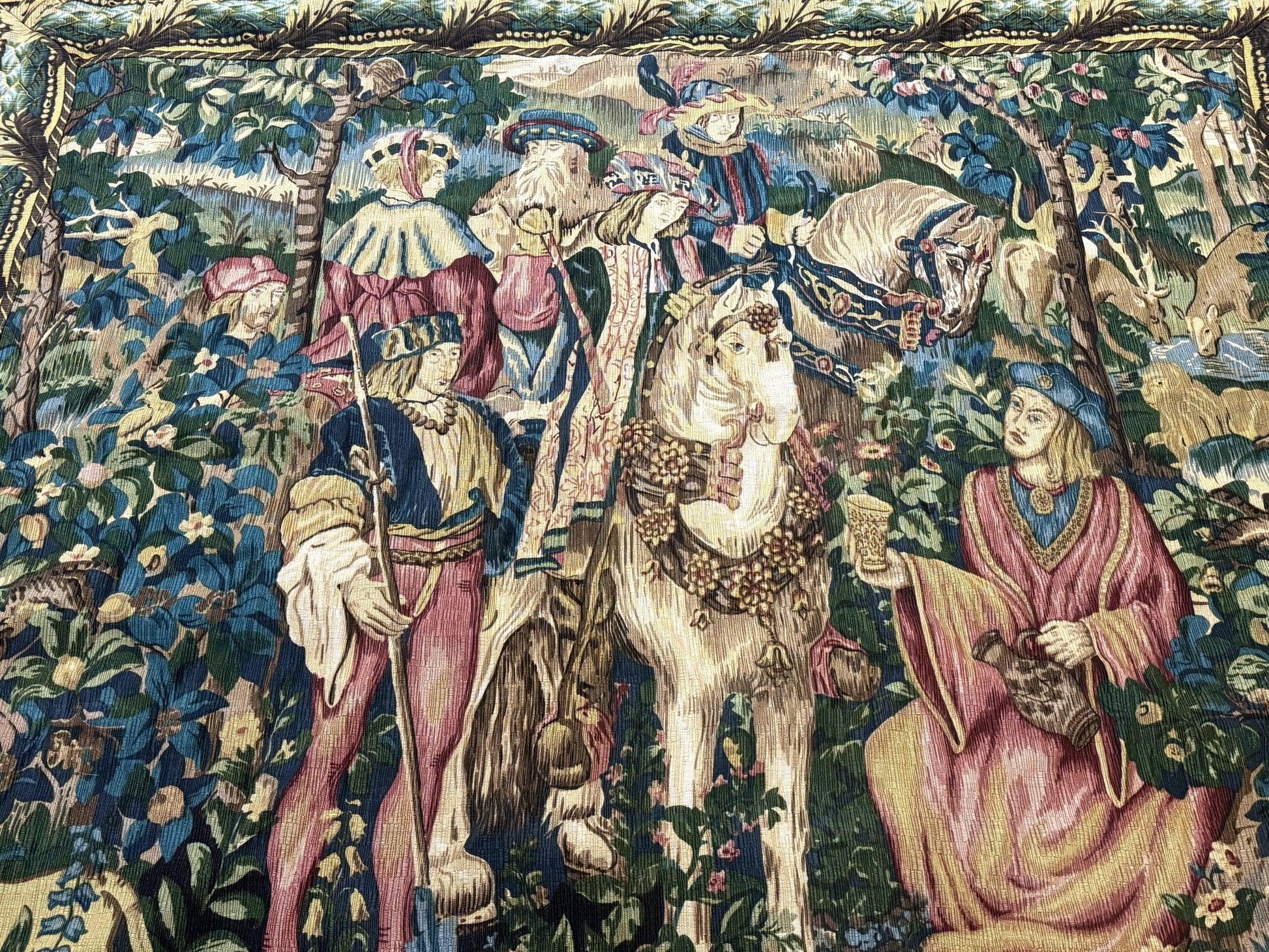 Vintage European Tapestry 5.5 x 8, The Royal Hunt - Nuvé