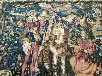 Vintage European Tapestry 5.5 x 8, The Royal Hunt - Nuvé
