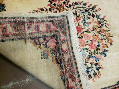 2' 7" X 3' 6" Antique Rug Hand Knotted Pictorial Wool Oriental Flowers - Nuvé