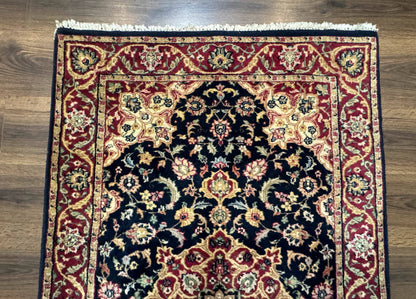 Pak Persian Sarouk Rug 3x5, Navy Blue and Red - Nuvé