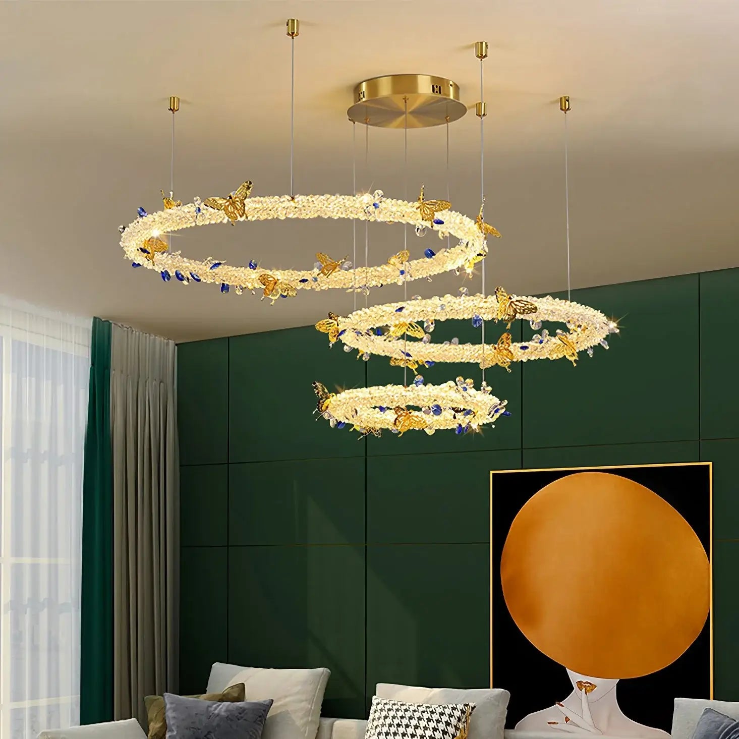 Azu Crystal Butterfly Chandelier - Nuvé
