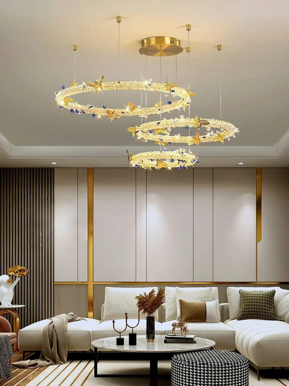 Azu Crystal Butterfly Chandelier - Nuvé