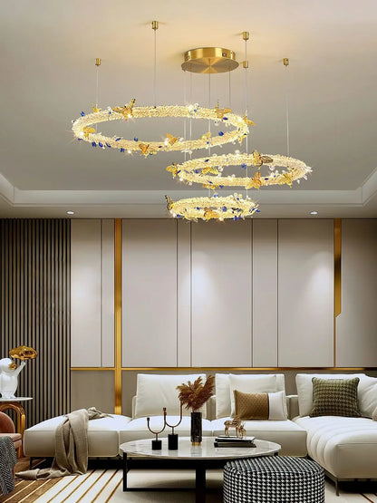 Azu Crystal Butterfly Chandelier - Nuvé