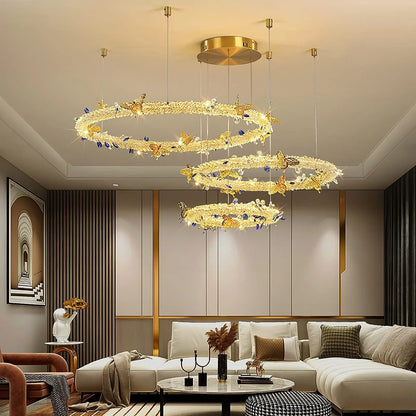 Azu Crystal Butterfly Chandelier - Nuvé