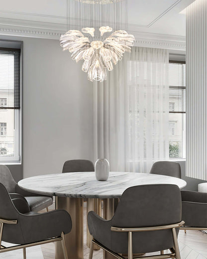 Glass Lotus Chandelier - Nuvé