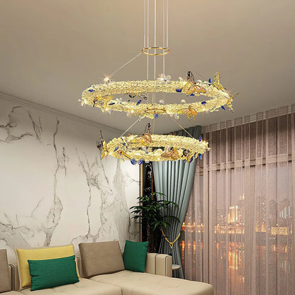 Azu Crystal Butterfly Chandelier - Nuvé