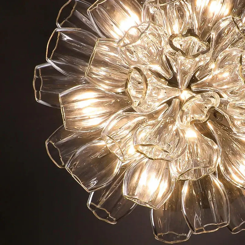 Glass Lotus Chandelier - Nuvé