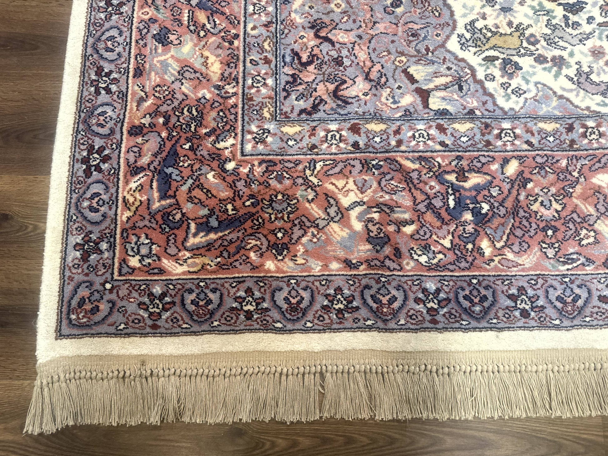 8.8 x 12 Karastan Ivory Hunting Rug #751, Vintage Wool Discontinued Original 700 Series, Rare - Nuvé