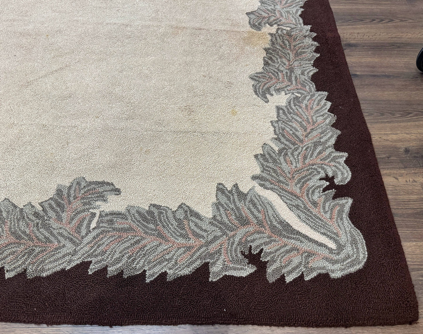 Palace Size American Hooked Rug 11x20 Aubusson Style Ivory - Nuvé