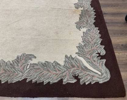 Palace Size American Hooked Rug 11x20 Aubusson Style Ivory - Nuvé