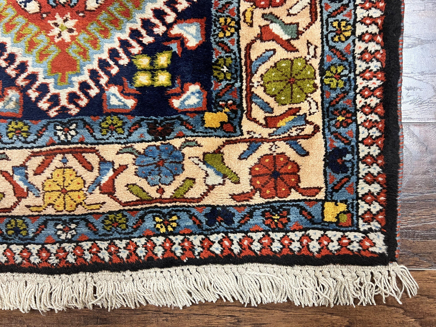 Persian Tribal Runner Rug 2.9 x 14, Colorful Rare Antique Persian Shiraz Yalameh Geometric Carpet for Hallway, 14ft Runner, Handmade, Wool, Red - Nuvé