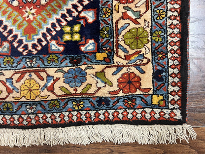 Persian Tribal Runner Rug 2.9 x 14, Colorful Rare Antique Persian Shiraz Yalameh Geometric Carpet for Hallway, 14ft Runner, Handmade, Wool, Red - Nuvé