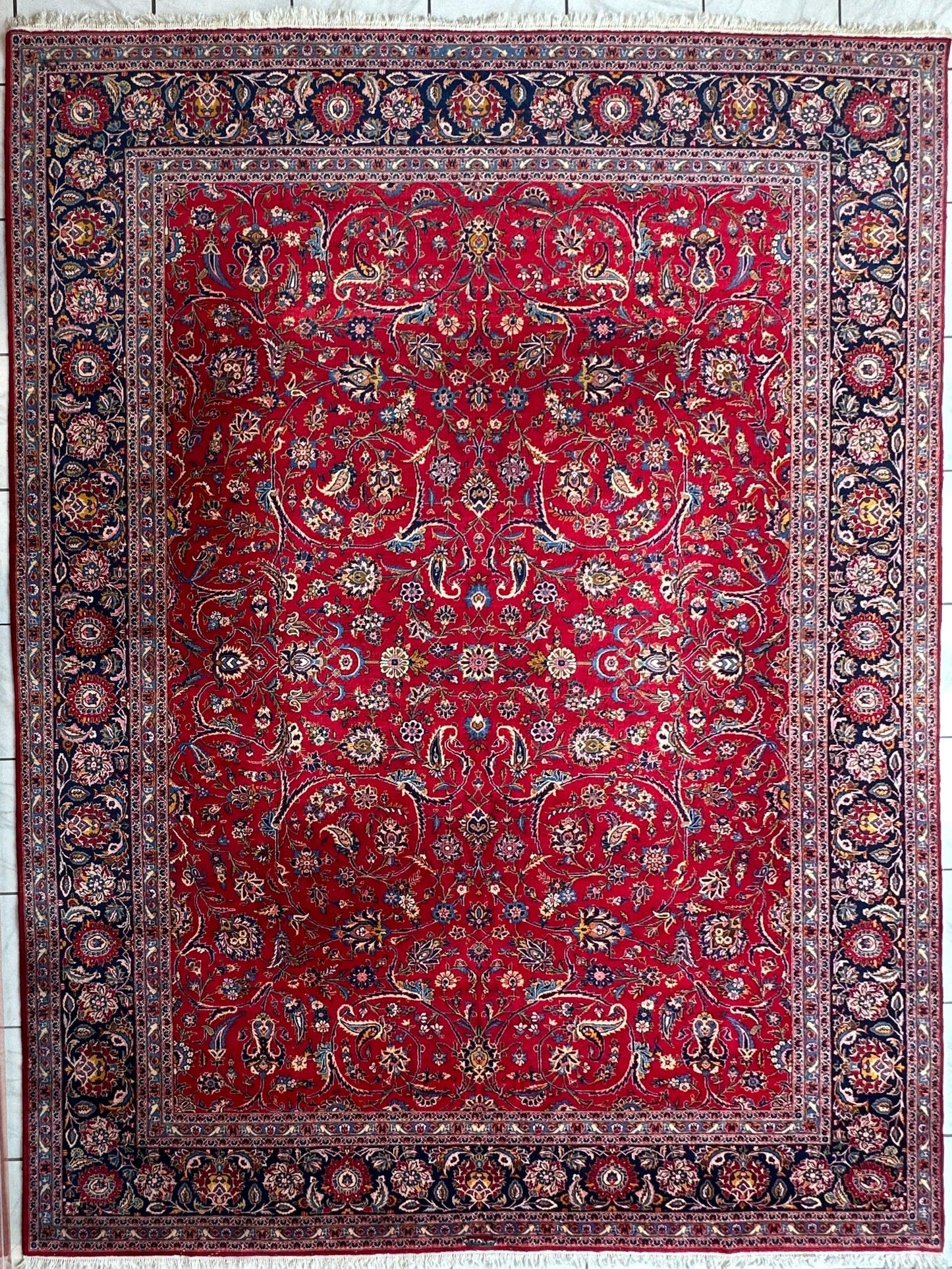 Incredible Persian Kashan All Over Wool Rug 10’2” x 14’ - Nuvé