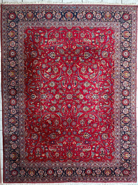Incredible Persian Kashan All Over Wool Rug 10’2” x 14’ - Nuvé
